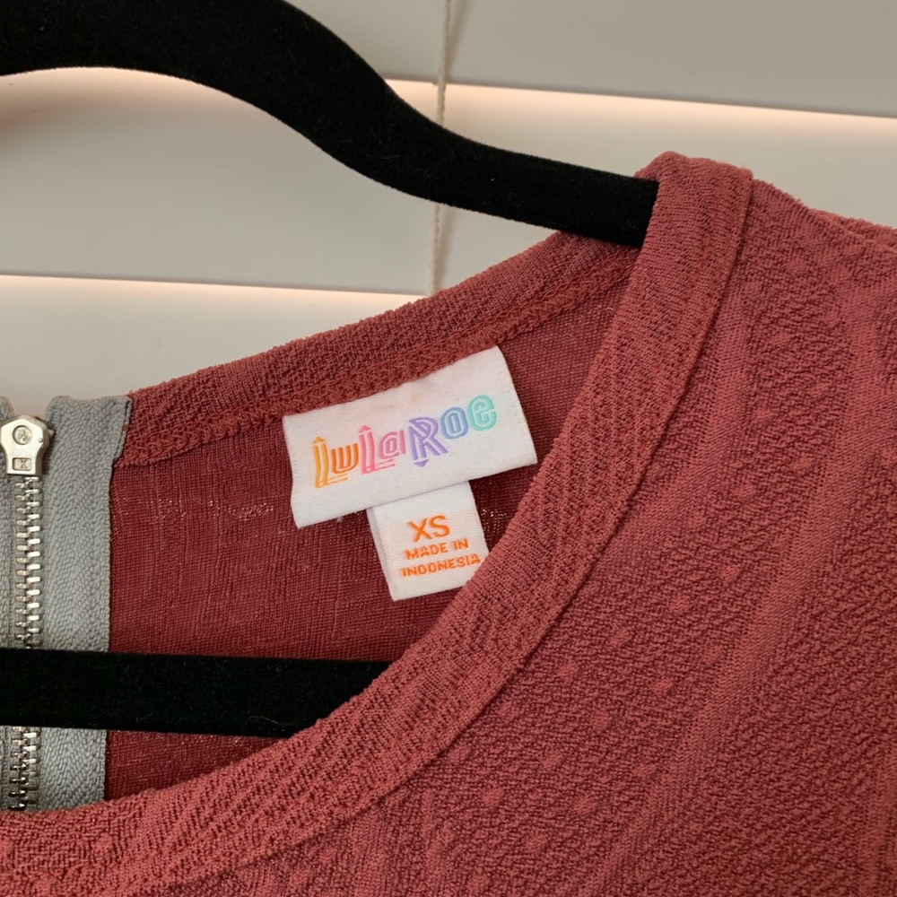 Lularoe Amelia Solid - Cranberry - image 3